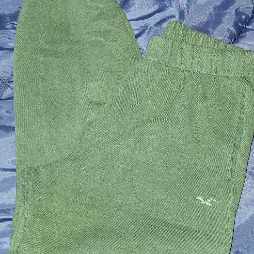 Hollister Green Sweatpants Relaxed Fit Joggers